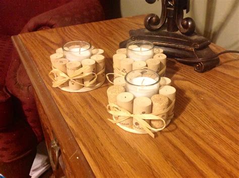 Wine Cork Candle Holder By Newvisionsart On Etsy