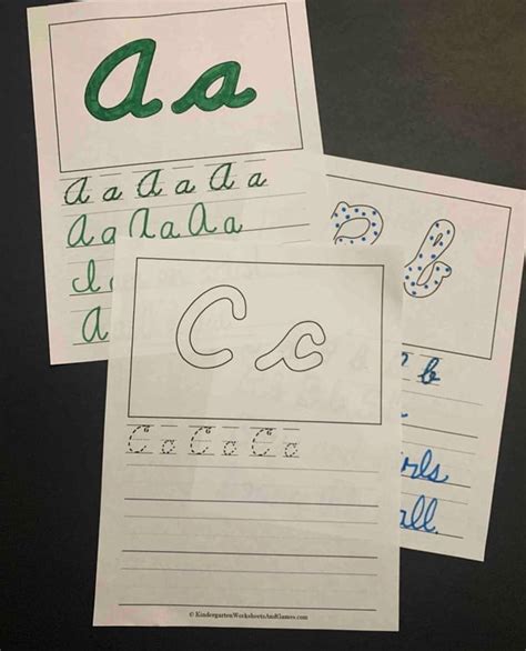 Cursive Writing A To Z Worksheets Alphabet Tracing Activities For Fun