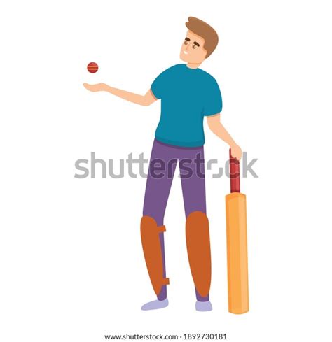 Cricket Ball Play Icon Cartoon Cricket Stock Vector Royalty Free
