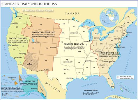 Usa Time Zone Map