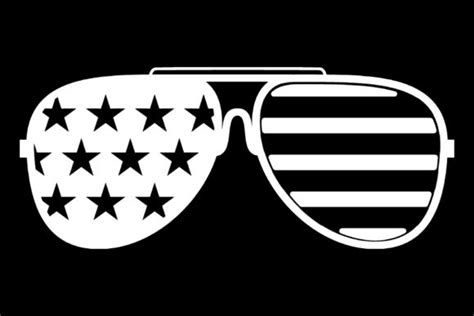 American Flag Glasses Svg