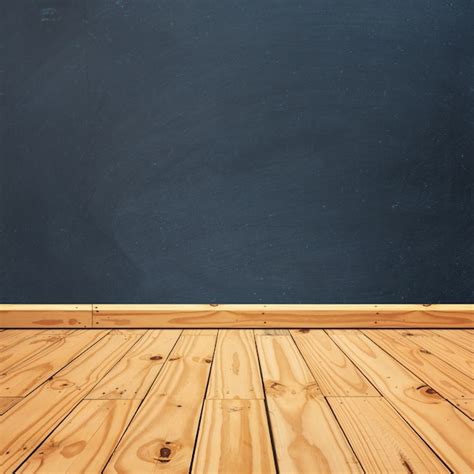 Free Photo Wooden Floor With A Blackboard