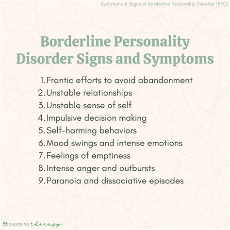 Symptoms Signs Of Borderline Personality Disorder BPD