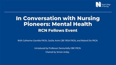 In Conversation With Nursing Pioneers Mental Health Youtube