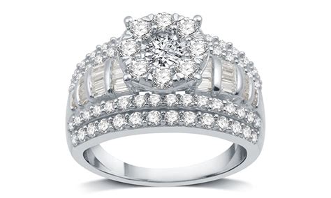 Up To 77 Off On 2 CTTW Diamond Engagement Ring Groupon Goods