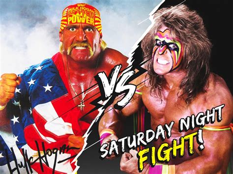 Hulk Hogan O Ultimate Warrior Saturday Night Fight 6