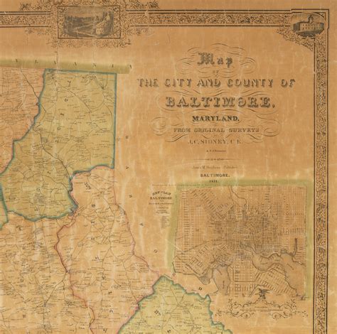 The First Printed Map Of Baltimore County Maryland Rare And Antique Maps