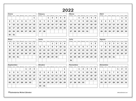 Calendarios 2022 Para Imprimir Michel Zbinden Us
