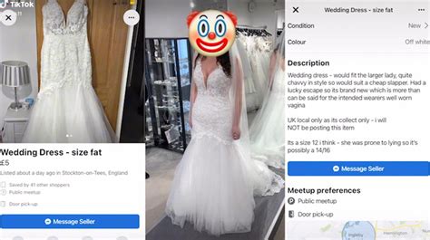 scorned man puts ex fiancée s wedding dress up for sale for £5 in savage advert mirror online