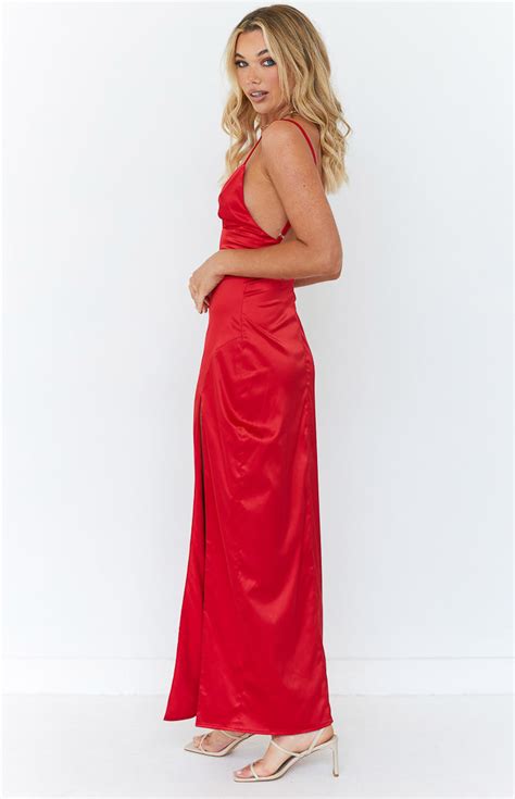 freesia red formal maxi dress beginning boutique us
