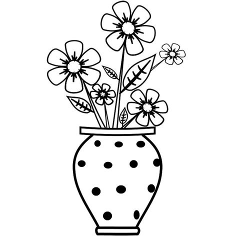 How to draw easy sample. Flower Vase With Flowers Drawings How To Draw Flower Vase ...