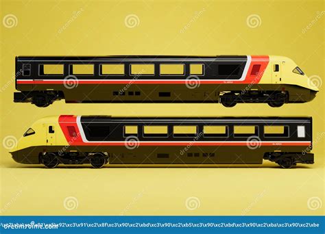 Modern High Speed Trains Trains Moving Towards Each Other On A Yellow