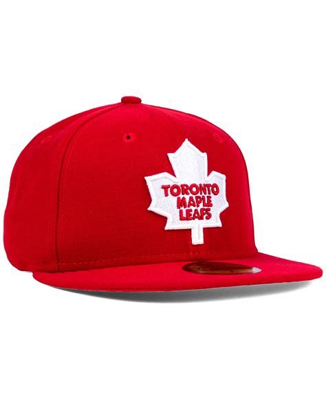 New Era Toronto Maple Leafs C Dub 59fifty Cap In Red For Men Lyst
