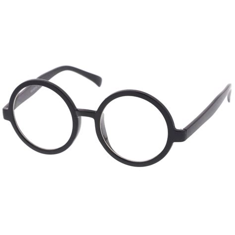 Retro Round Spectacles Clear Lens Glasses Zerouv