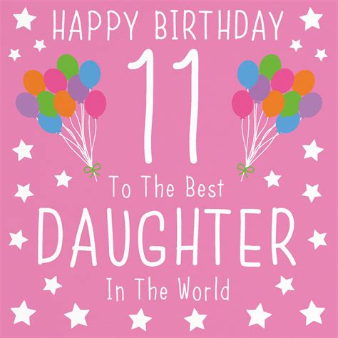 Daughter 11th Birthday Card Happy Birthday 11 To The Etsy