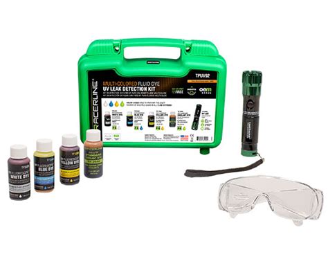 Leak detector kit durable multifunctional automotive air conditioning repair tools led uv flashlight protective glasses set. Multi-Colored Fluid Dye UV Leak Detection Kit ...