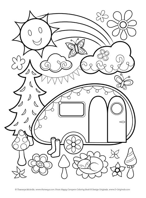 Free Printable Camper Coloring Pages Printable World Holiday