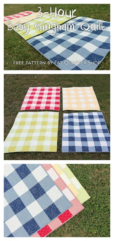 The 3 Hour Baby Gingham Quilt Free Sewing Pattern And Video Tutorial