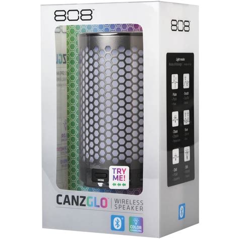 808 Canz Glo Bluetooth Wireless Speaker Gunmetal