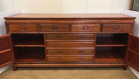 Chinese Rosewood Mid Century Modern Server Credenza Buffet