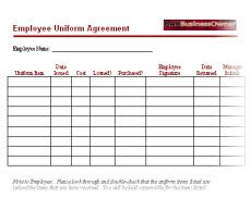 employee uniform agreement