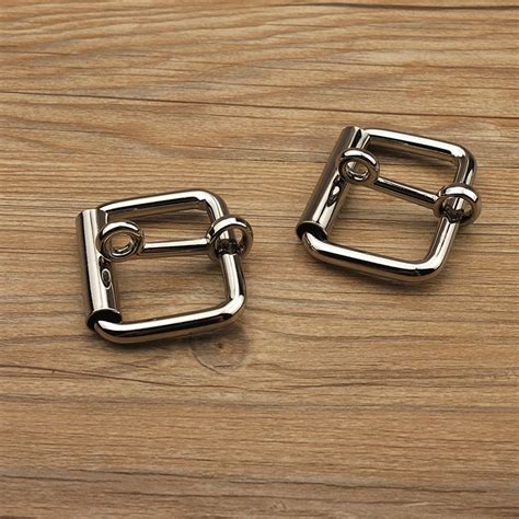 diy johnleather craft hardware roller pin buckle belt buckle with locking tongue nickel plated
