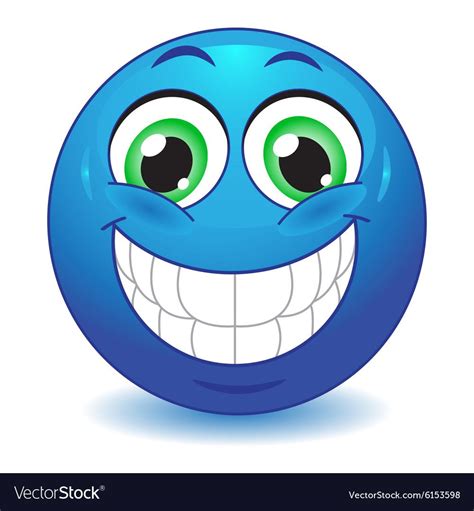 Big Smile Royalty Free Vector Image Vectorstock Funny Emoji Faces