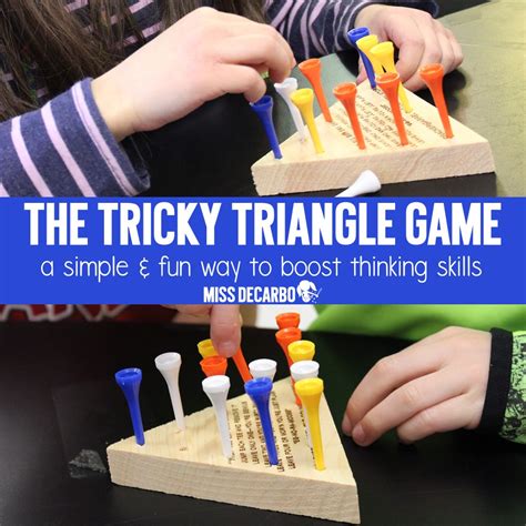 The Tricky Triangle Game Boost Thinking Skills Miss Decarbo