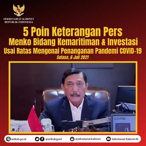 Sekretariat Kabinet Republik Indonesia Keterangan Pers Menko Marinves