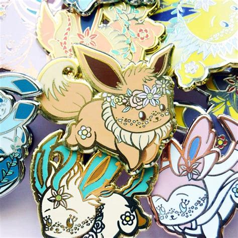 Eve Hard Enamel Pin Eeveelution Pin Anime Enamel Pin Anime Etsy