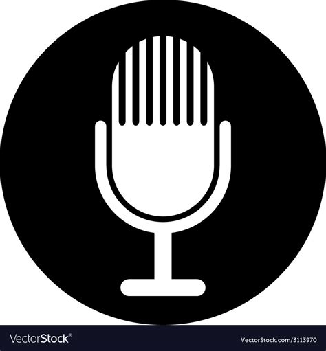 Microphone Symbol Button Royalty Free Vector Image