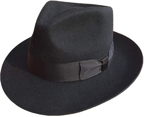 Chengwj Mens Fedora Hat Classic Mens Wool Felt Godfather Fedora Hat