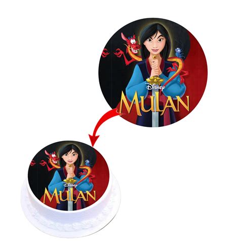 Disney Mulan Edible Cake Topper Round Images Cake Decoration Happy Party