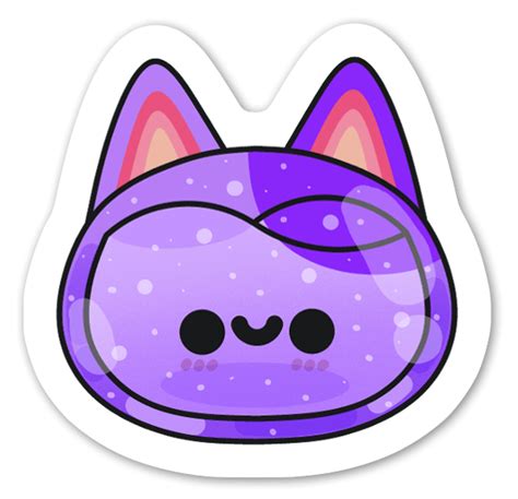 Buy Purple Cat Die Cut Stickers Stickerapp