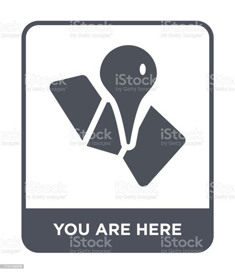 You Are Here Icon Vector On White Background You Are Here Trendy Filled