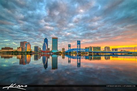 Beautiful Sunrise Jacksonville Florida Royal Stock Photo