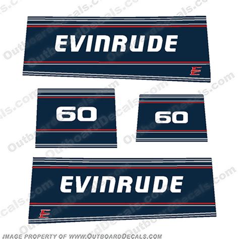 Evinrude 60hp Decal Kit 1993