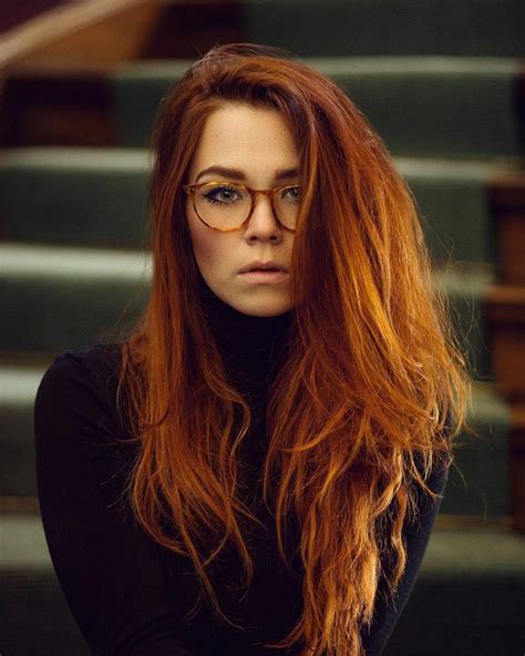 beautiful red hair beautiful redhead red hair and glasses hair inspo hair inspiration