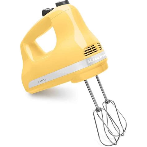 Kitchenaid Ultra Power 5 Speed Majestic Yellow Hand Mixer With 2