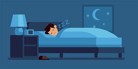 Man Sleeping Guy Lies On Bed Under Duvet At Night Comfortable Sleep