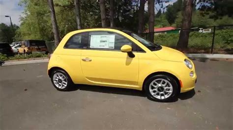 2014 Fiat 500c Pop Giallo Midas Et293407 Redmond Seattle Youtube