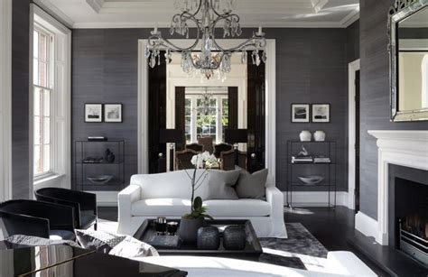 Grey And White Living Room Ideas Contemporary Living Room With Black