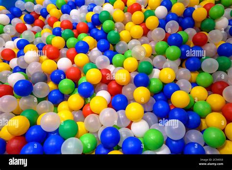 Balls In Playground For Colorful Background Dry Plastic Pool With Many