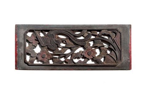 Chinese Wood Carving Antique Hand Carved Wood Wall Art Hanging Etsy