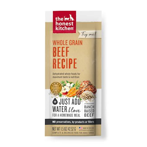 The Honest Kitchen Dehydrated Whole Grain Beef Recipe Dog Food 15 Oz
