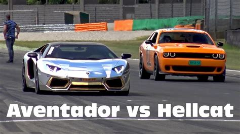 On june 25, 2021.a cast of familiar characters returns to the silver screen starring alongside a roster of exotic, american. Lamborghini Aventador LP700 vs Dodge Challenger SRT Hellcat - YouTube