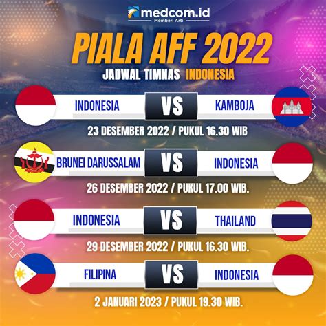 jadwal pertandingan timnas aff 2022