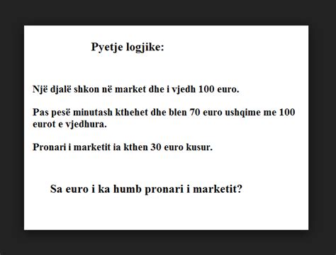 pyetje logjike një djalë shkon në market dhe… portali shqiptari