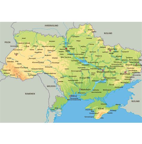 Kort Over Ukraine Kort Gambaran