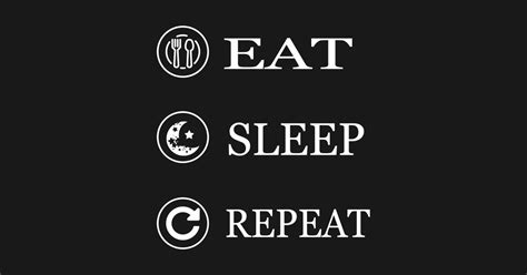 Eat Sleep Repeat Eat Sleep Repeat T Shirt Teepublic